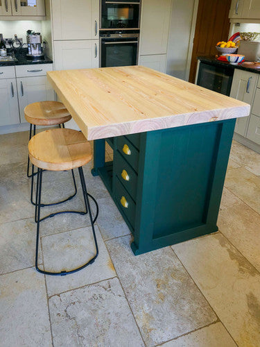 Farmhouse Kitchen Island/ Breakfast Bar/ Butcher's Block | solidwoodcraft
